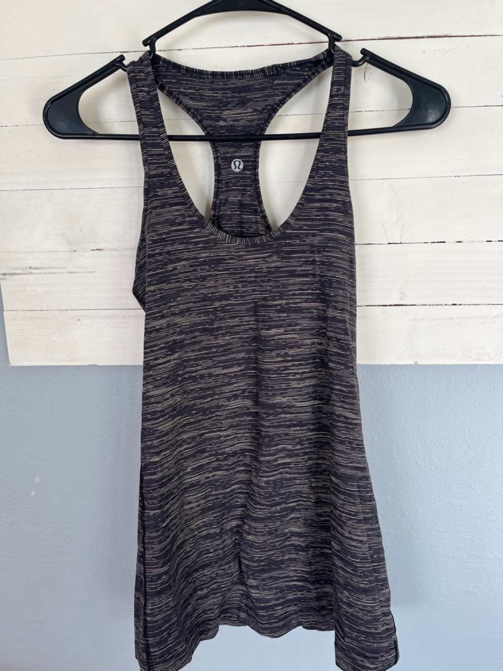 lululemon athletica Space-Dyed Racerback Tank Top - Black, tan and Gray